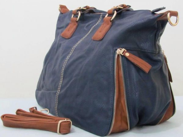 Bolsa Azul Marinho com Marron