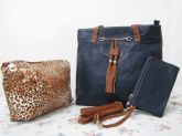 Bolsa Azul Marinho com Marron